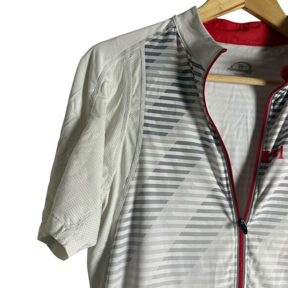 Performance Bicycle Ultra White Red Cycling Jersey Short Sleeve Zip Up Shirt M - Picture 4 of 10